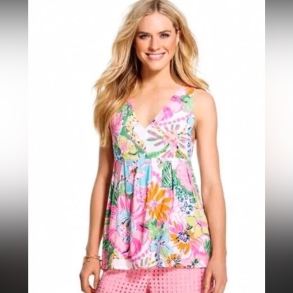 Lilly Pulitzer Tops - Lily Pulitzer X‎ Target Floral Sleeveless Blouse